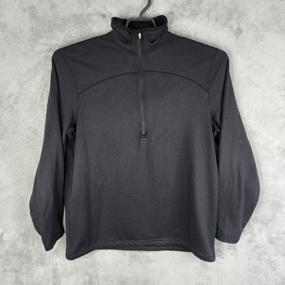 Mens Black Magellan Outdoors Pullover Sweatshirt 1/4 Zip Long Sleeve Mock Neck L - Picture 2 of 11